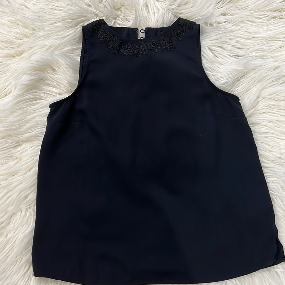 Banana Republic Sleveless Blouse Navy Blue Size XS